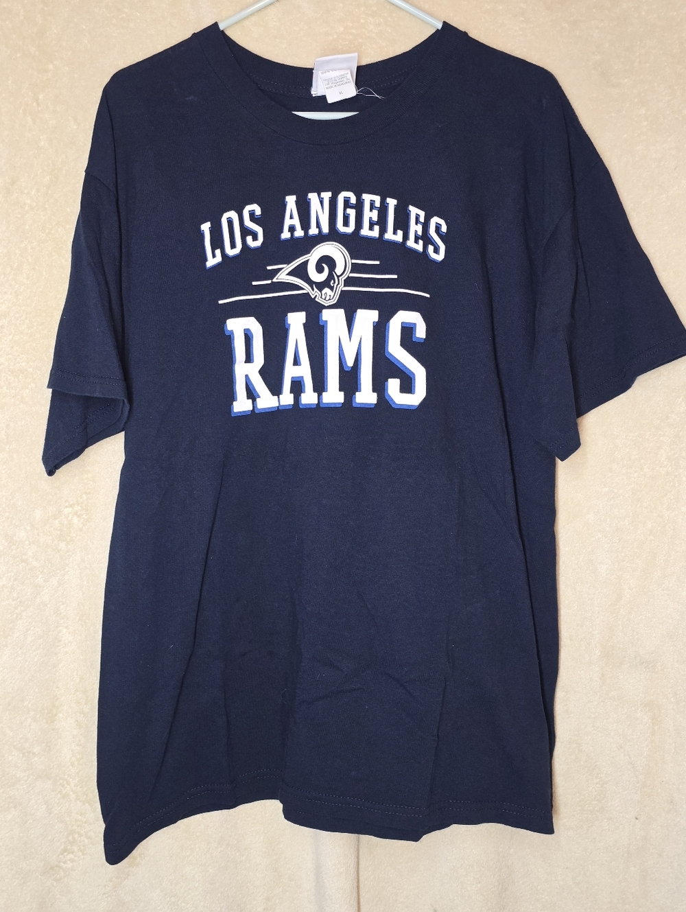 NFL Los Angeles Rams Football Adult XL NFL Apparel T-Shirt Dark Navy Blue